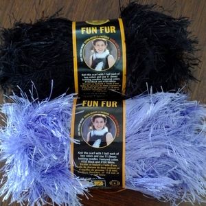 Fun fur yarn by lion brand 3.5 oz total